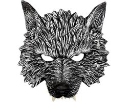 Wolf Mask,Werewolf Half Mask 3D Halloween Werewolf Wolf Mask For Masquerade Cosplay Props Halloween Party Supplies - ShopVlot