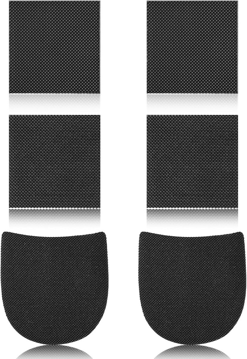 Schoenhak reparatie pads 6 stuks - 3.5mm dikke rubberen hakken - antislip beschermers - ShopVlot