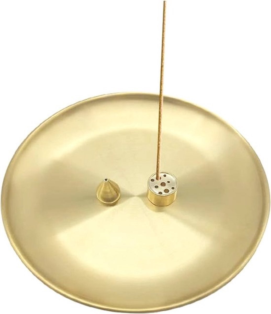 Gouden wierookhouder - Elegante ash catcher - Voor yoga en meditatie