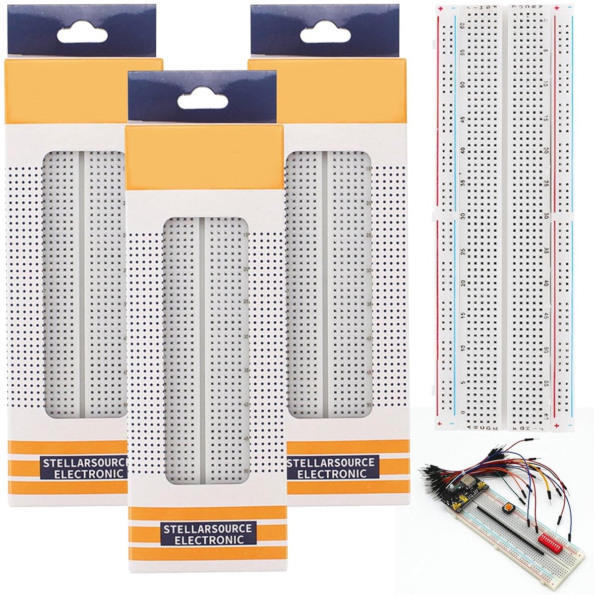 Breadboard Kit 830 Punten - Solderless Testplaat - Herbruikbaar Prototype - Ideaal voor Arduino Projecten - SnelShoppen