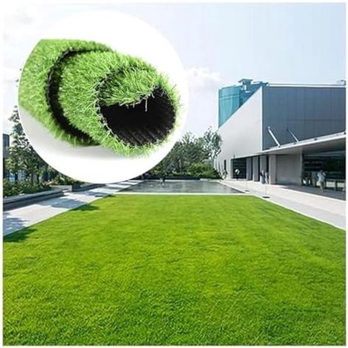 Kunstgrastapijt - Nepgrasgazon - Tuindecoratie - Realistische uitstraling - 120 x 300 cm - Groen