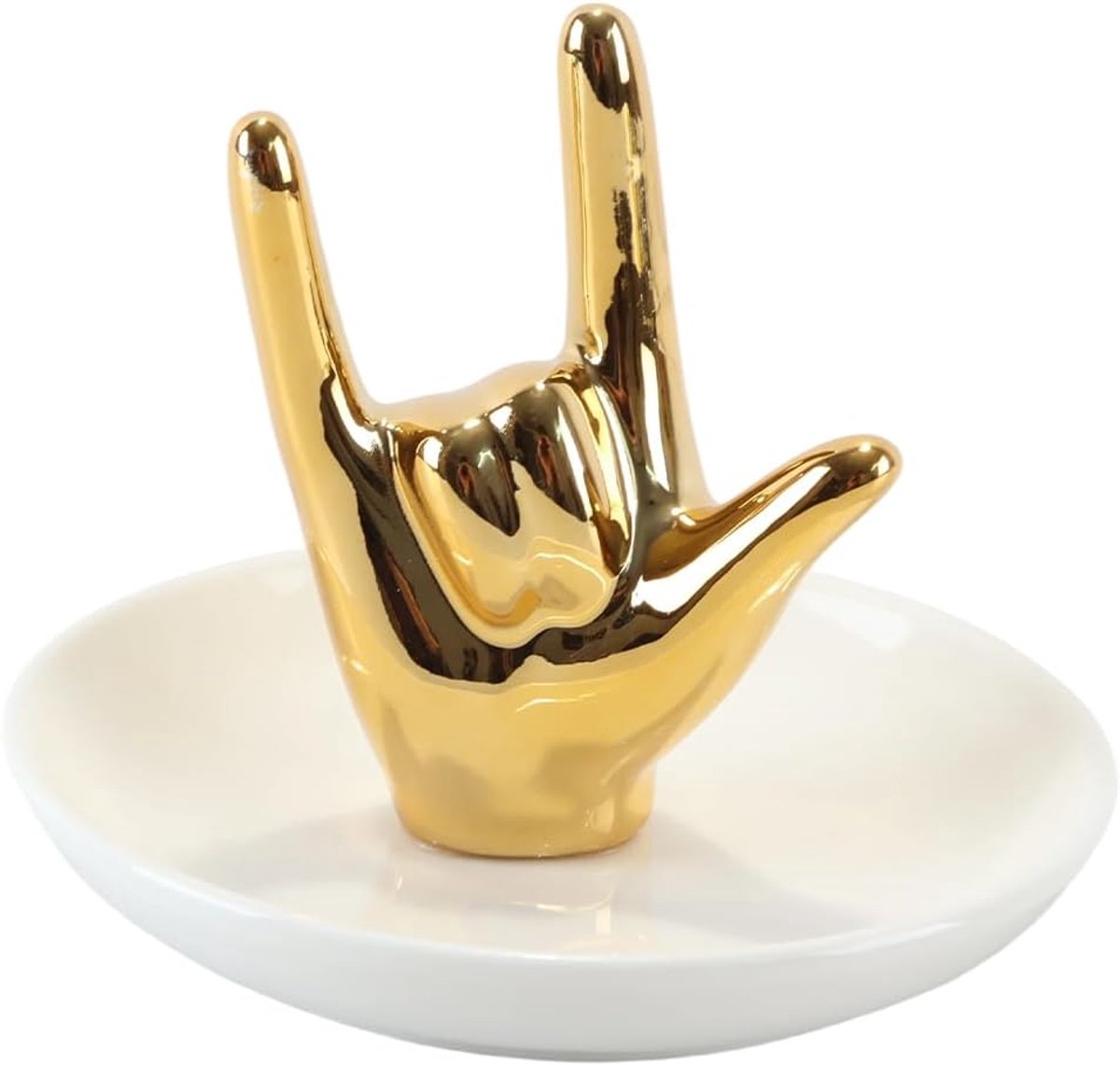 Hand Ring Houder Keramische Sieraden Houder Schotel Trinket Tray Voor Ringen Oorbellen Ketting Bruiloft Organizer - ShopVlot
