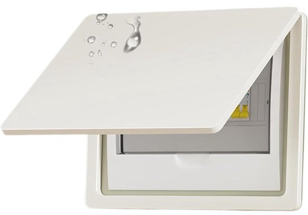 Afdekkap - groepskast - Meterkastafdekking - Wanddecoratie - Zonder boren monteren - 25x20 cm - Wit