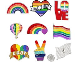 8pcs Rainbow Pins, RosyFate Rainbow Brooches, Rainbow Flag Brooch, LGBT Rainbow Brooches, Gay Pride Pin, Enamel Pins - ShopVlot