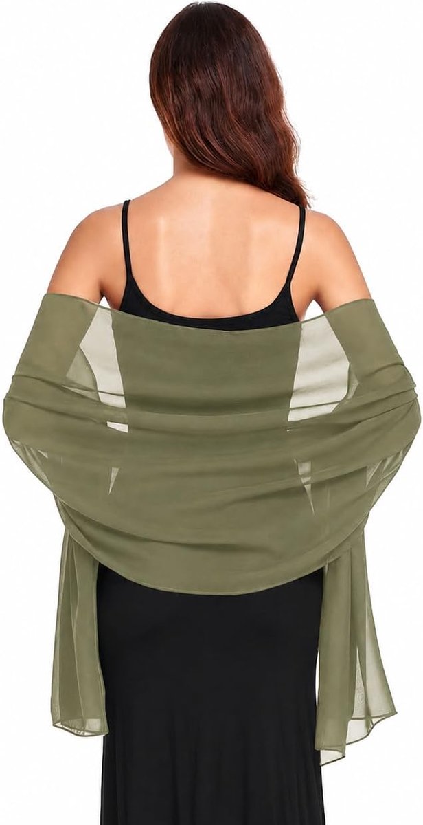 Chiffon zijden stola dames - lichtgewicht - elegant ontwerp - perfect voor speciale gelegenheden - ShopVlot