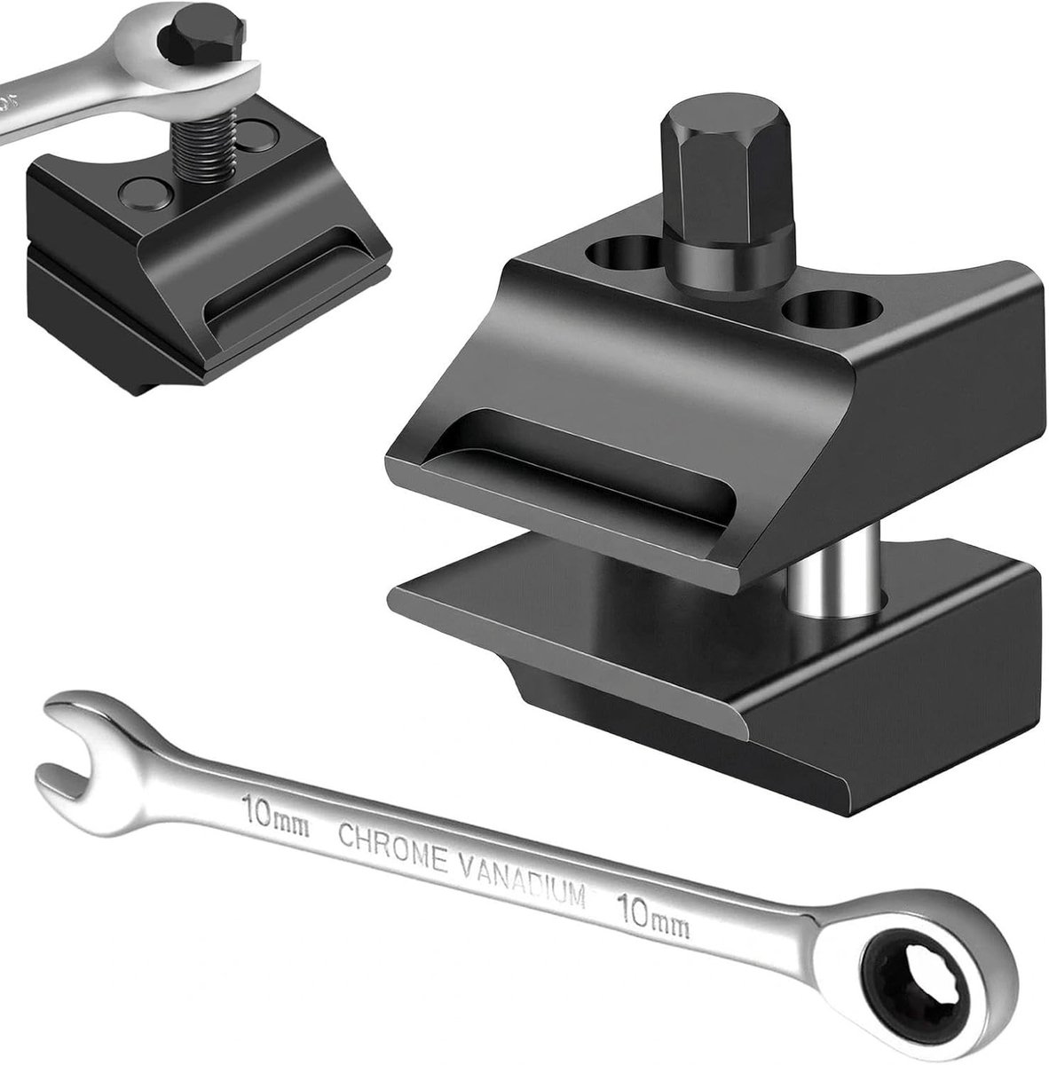 Robuuste en veelzijdige scheidingstool voor dubbele kop auto schokdempers, geschikt voor suspension leg split hub en spacer toepassingen