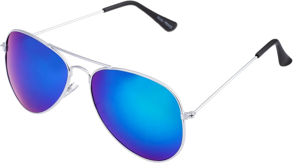Zonnebril met veer-hengsels - Eén maat - Spiegels in verschillende kleuren - Perfect voor zonnige dagen - ShopVlot