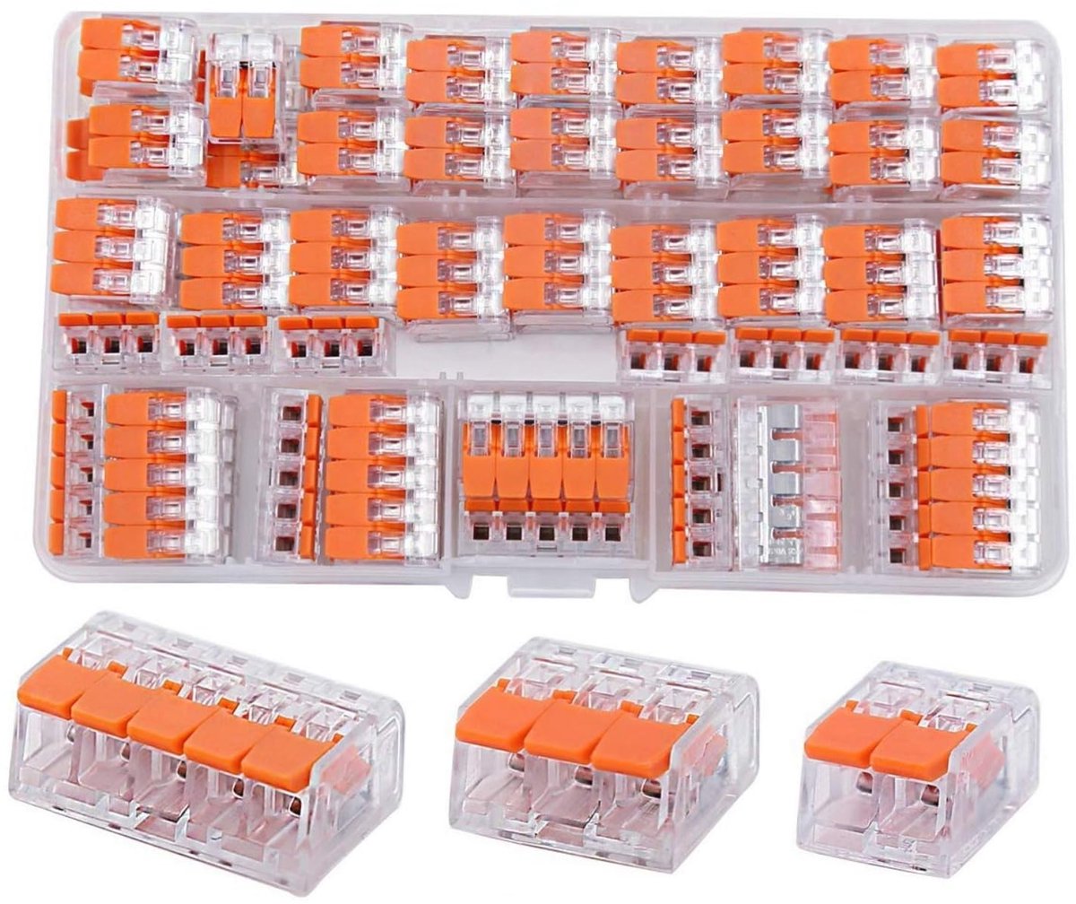 A90 Pcs aansluitklemmen set - 2/3/5-pins - plug-in kabelverbindingen - geschikt voor diverse geleiders - ShopVlot