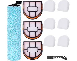 Accessoireset voor Shark HydroVac WD210EU draadloze harde vloerreiniger, stofzuigerreserveonderdelen, 1 rolborstel + 3 filters + 6 filterwatten + 1 reinigingsborstel