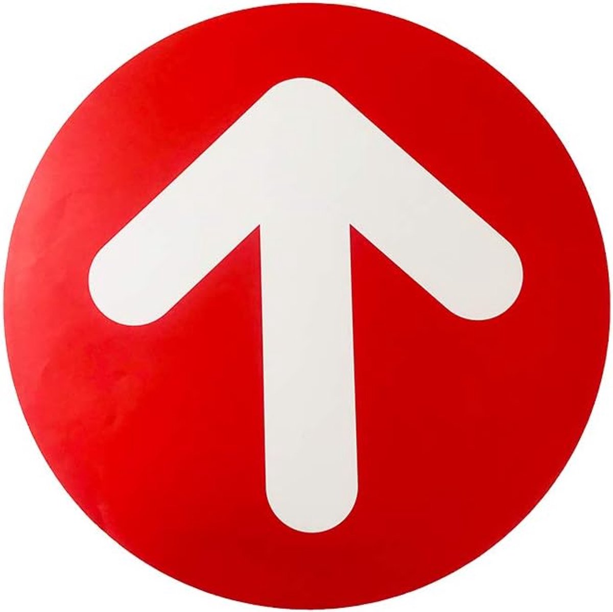 12 stuks zelfklevende pijlen voor verkeersrichting, vloerpaneel voor sociale afstand, rond, vloerstickers, 31 cm, bewegwijzering, antislip vloermarkering