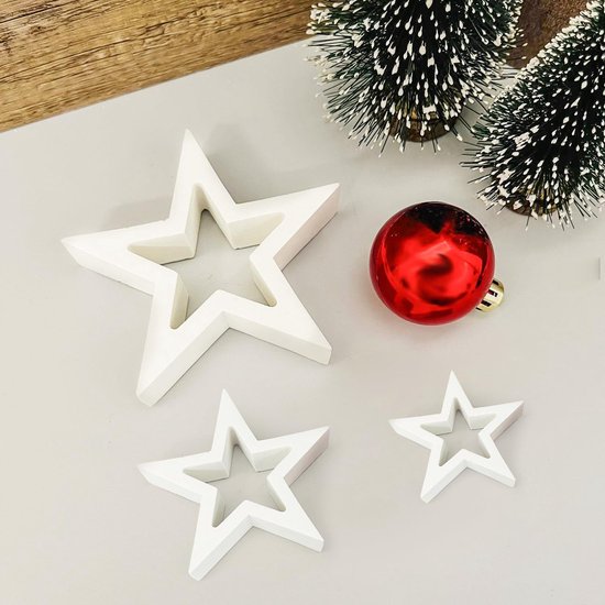 Vorm voor kandelaars, 3D-epoxyhars, voor doe-het-zelf winter, Kerstmis, sfeer, feest, meubeldecoratie, 3 stuks — afbeelding 4