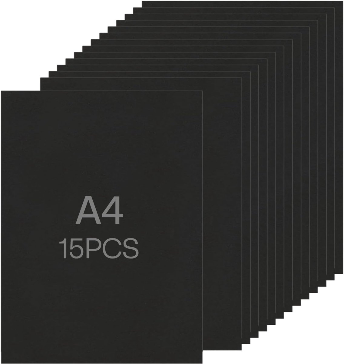 15 stuks EVA-schuim, 210 x 297 mm, EVA-schuim, 5 mm, zwarte schuimrubberen platen, dichtheid 80 kg/m³, schuimrubberen platen voor doe-het-zelf kunsthandwerk, papier, scrapbooking