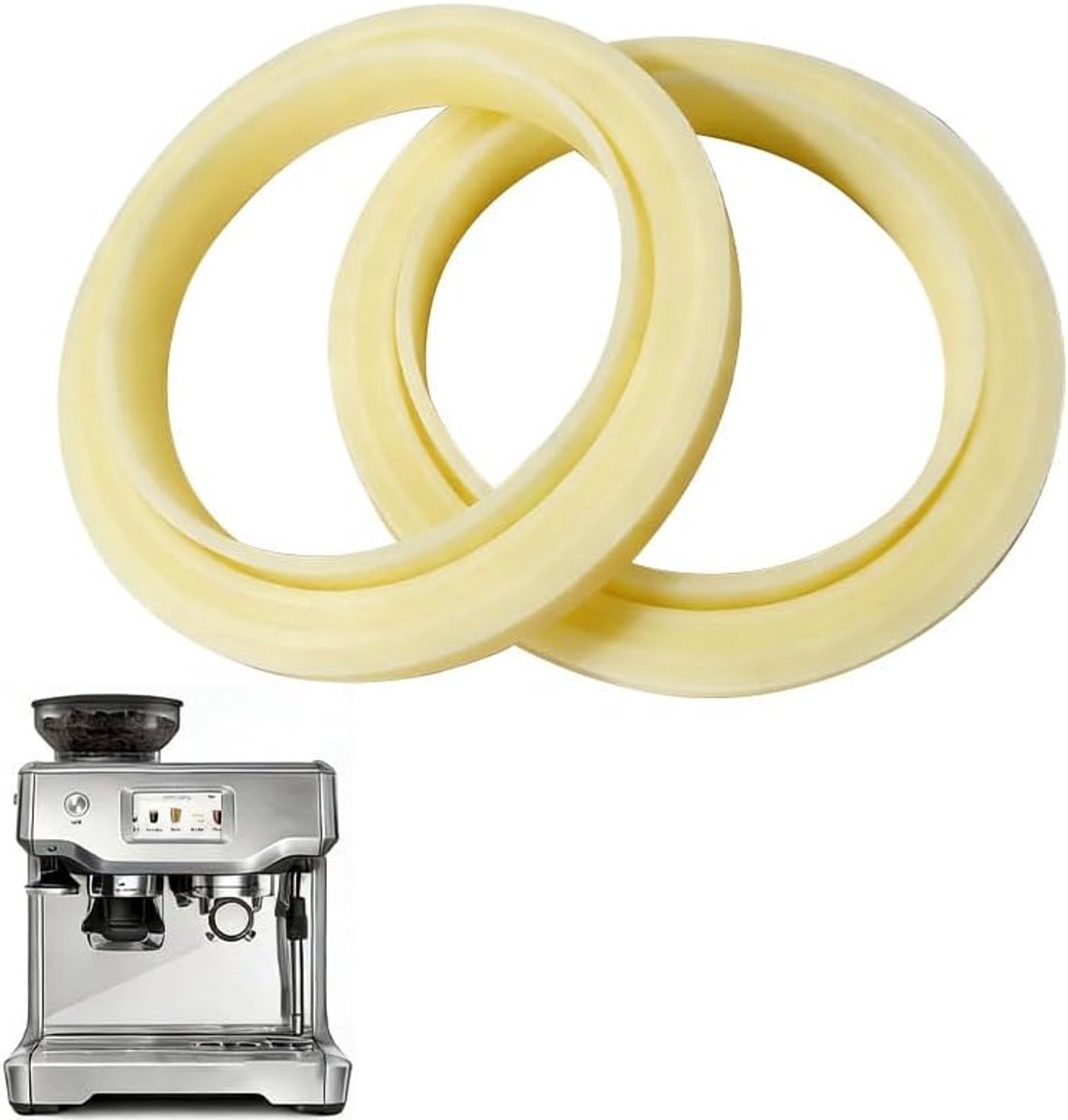 Brouwgroep hoofd afdichting pakking, 54mm siliconen stoomring 2 stuks voor Breville Espressomachines 870/878/880/860/840/810/500 en Sage Barista 880/878/875
