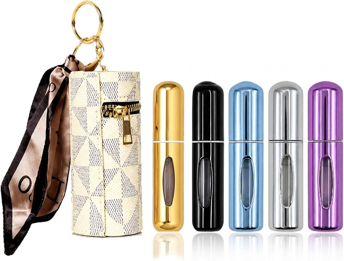 Parfumverstuiver voor onderweg, 5 stuks navulbare parfumverstuivers, mini parfumflesje, lekvrij
