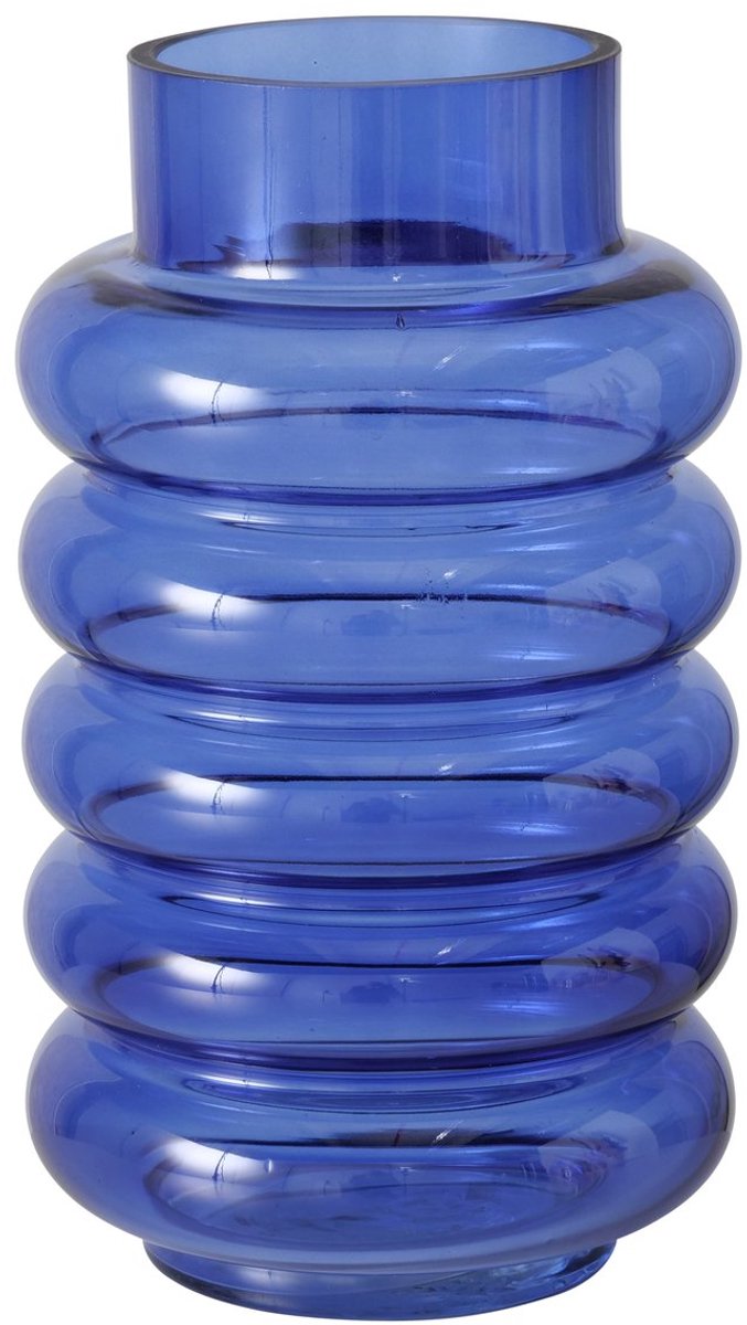 Boltze Home Vaas Ribbo blauw - Glas -Boltze 25 cm
