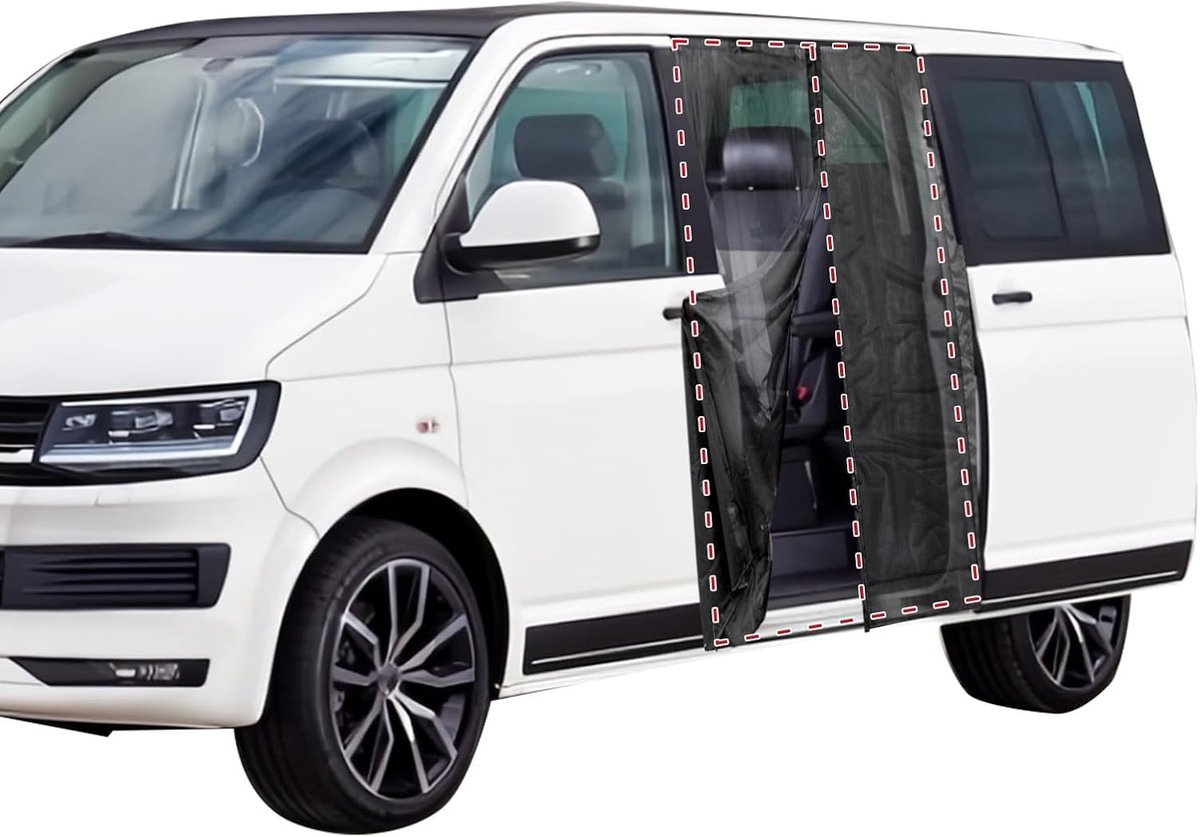 Magnetisch Hor voor VW T5 T6, 148 x 115 cm, Insectenwering, Ventilatie, Zonnebescherming, Buitenactiviteiten, Camping, Muggennet