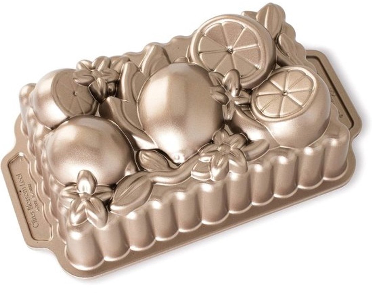 Ovaal bakblik voor cake en brood - aluminium - bloesemontwerp