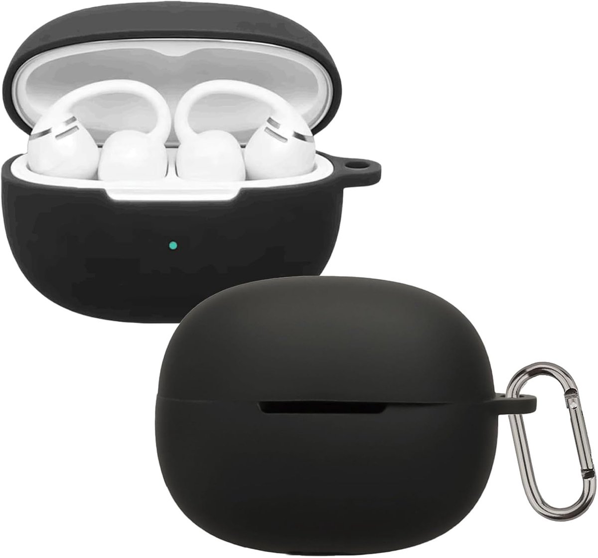 KUSINHOKA Siliconen hoes voor SHOKZ OpenDots 2 - Beschermhoes met haak, ultradun, valbescherming, volledige - ShopVlot
