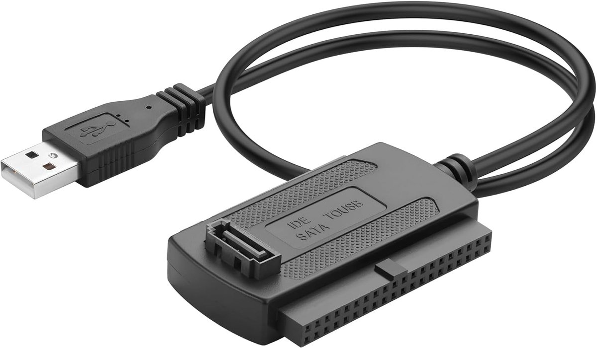 USB 2.0 naar SATA IDE Converter Kabel - 1.8FT USB A naar IDE SATA - Voor 2.5/3.5 Inch HDD/SSD - ShopVlot