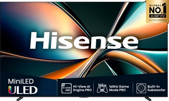 Hisense 100U7Q - 100 inch - 4K MiniLED - 165hz - 2025
