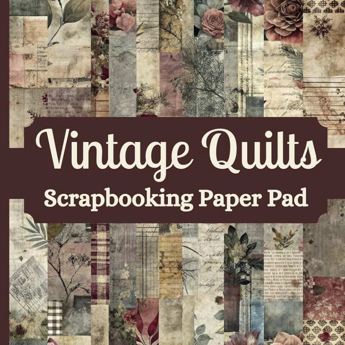 Quilts Scrapbooking Paper Pad: 24 Sheets (8 Designs x 3) of Single Sided, Non Perforated Craft Decorative Papers for Ephemera, Card Making, ... Nice Gift for Scrapbooker. 8.5 x 8.5 inches
