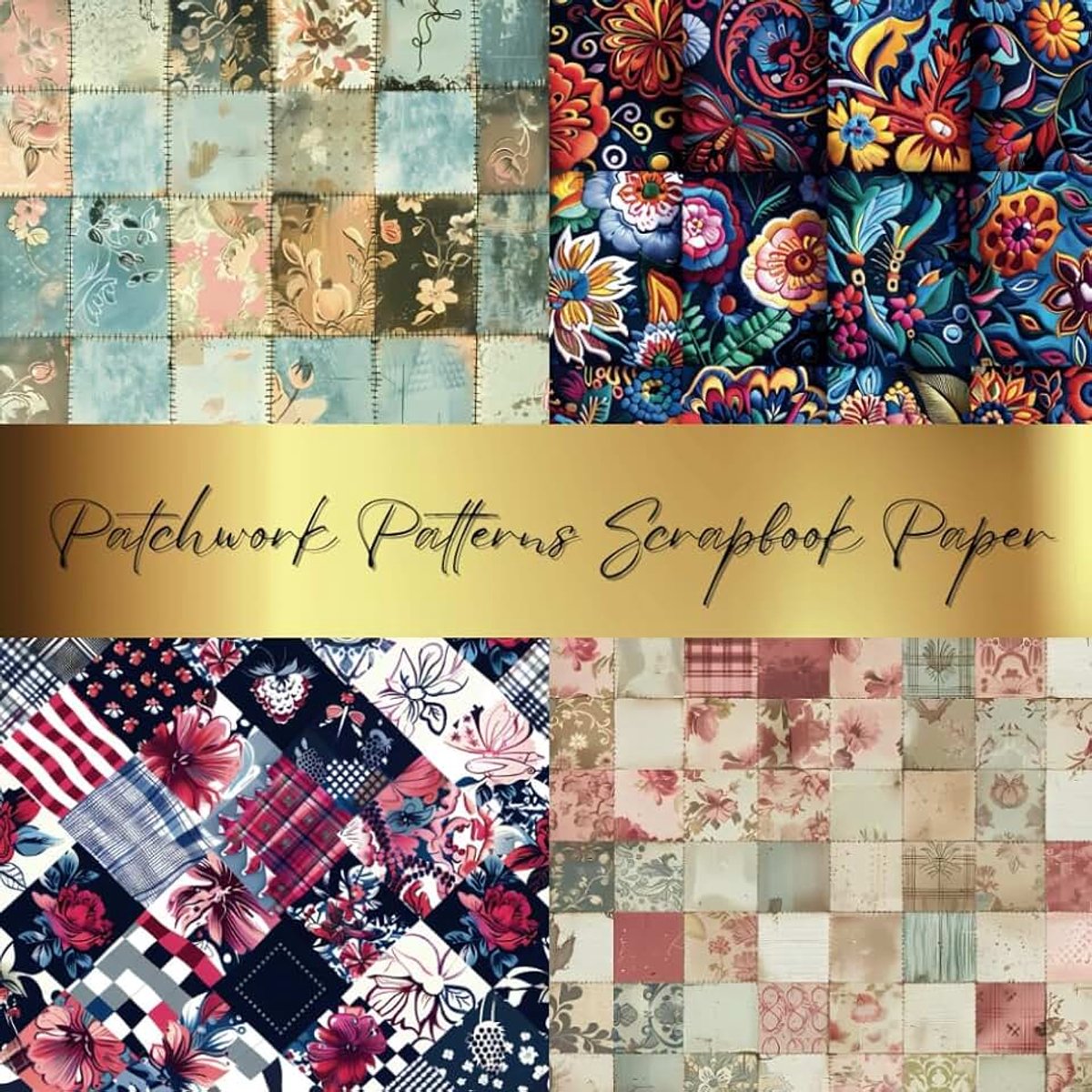 Patchwork Patterns Scrapbook Paper: Spark Your Creativity With Our Beautiful Collection of Craft Papers For Card Making, Framing, Scrapbooking, Junk Journals, Cut Out Collage