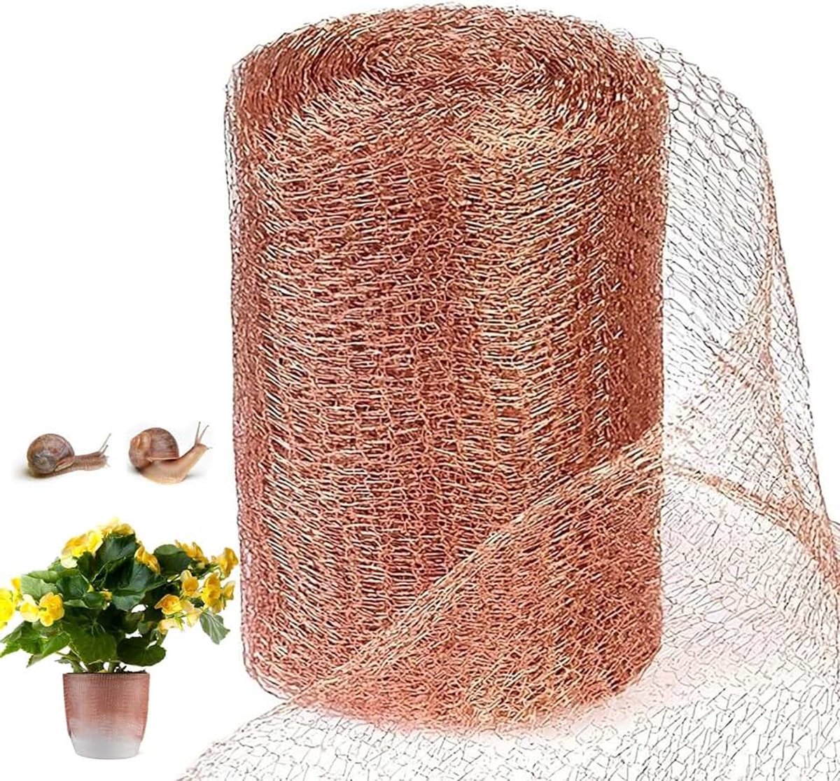 12,7 cm x 11 m Koperen Roosterrol, Puur Net voor het Bouwen van Gaten, Bescherming van Zaailingen en Zaden, Robuust Zuiver Vlechtwerk, Grill Schoon te Maken