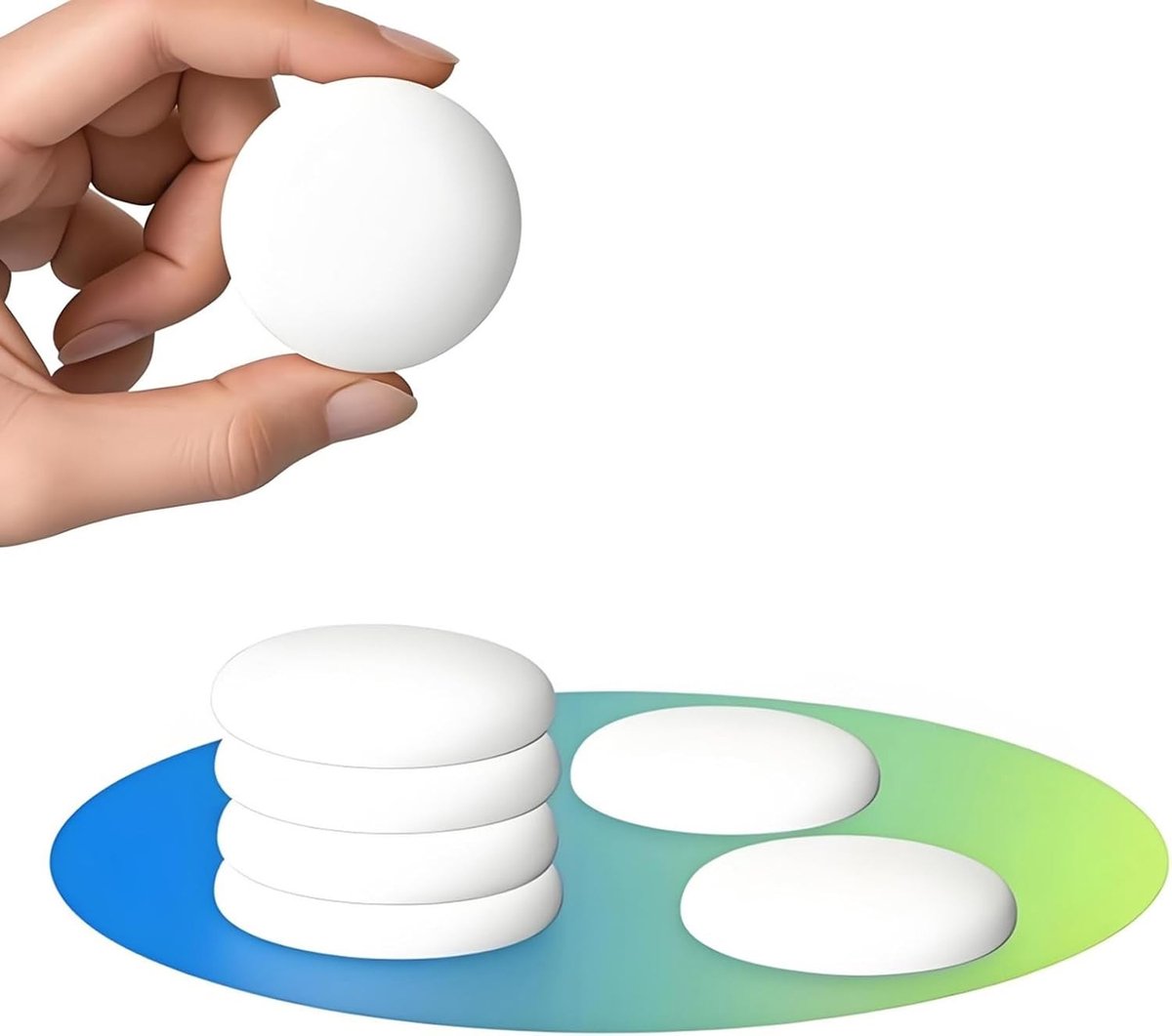Deurstopper zelfklevend - Wit - 4 cm - Siliconen Rubberen Muurbeschermer - Voor Muren en Meubels