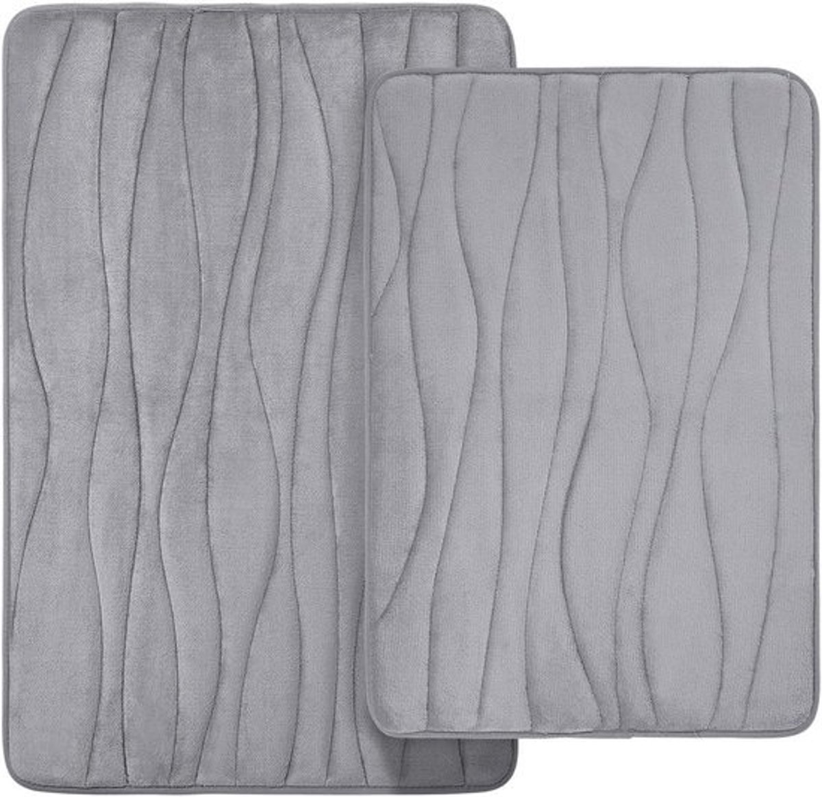 Badmatset 2-delig - Traagschuim, Absorberend, Antislip en Wasbaar (40 x 60 cm + 50 x 76 cm)
