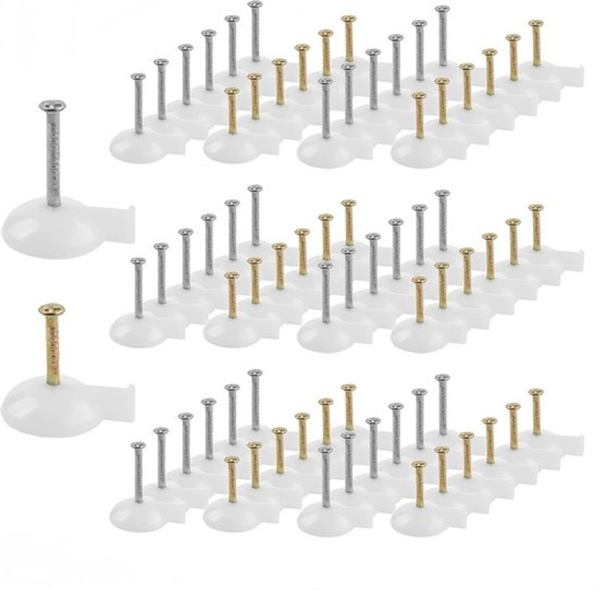 Metalen Punaises - Kopspijkers Bevestigers - Muren Behangen - Nagel Ontwerp - 180 Stuks - Wit