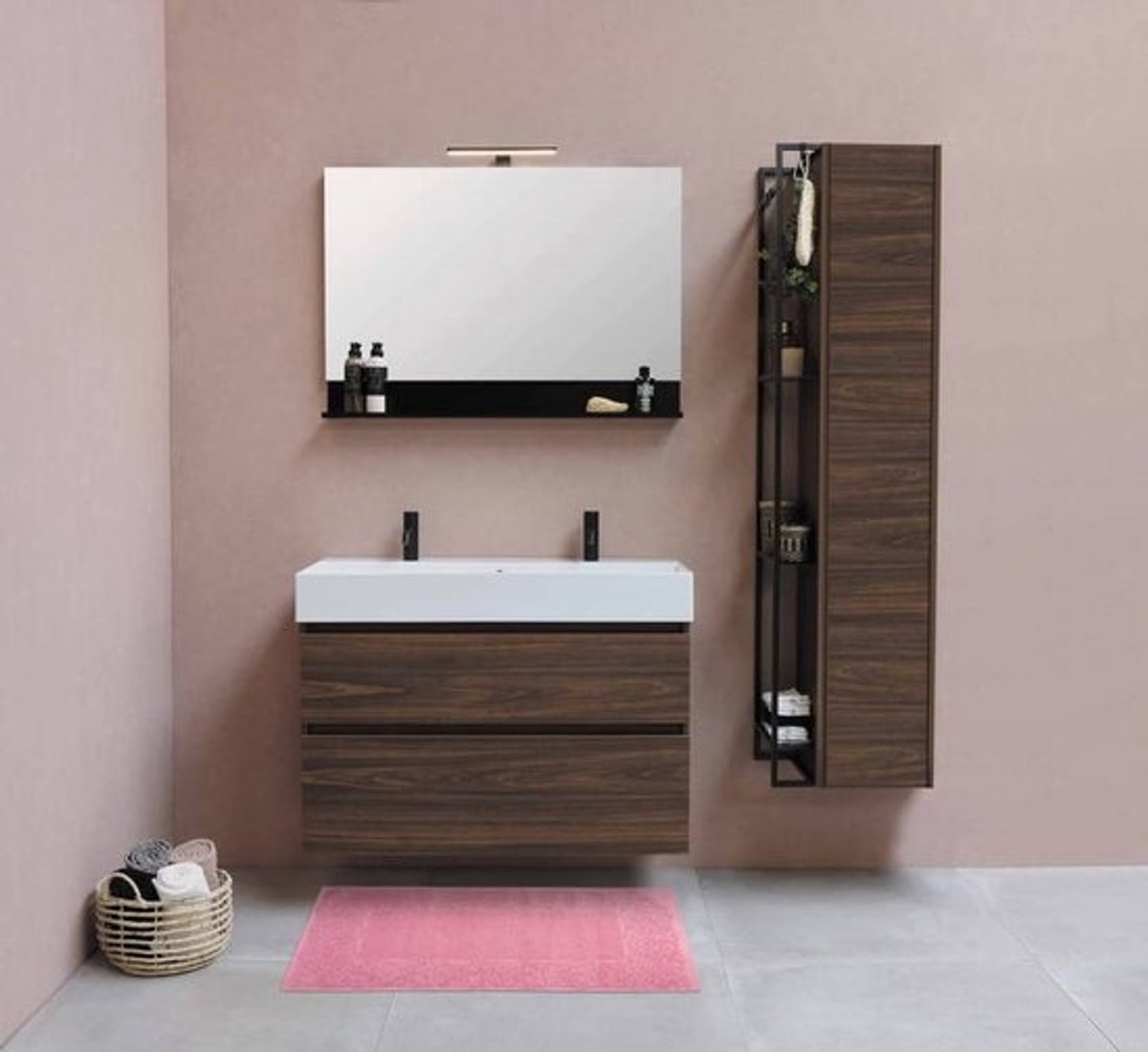 Sneldrogende badmat 40 x 60 cm - Machinewasbare badmatten voor badkamer - Waterabsorberend en duurzaam tapijt - Elegant reliëf ontwerp