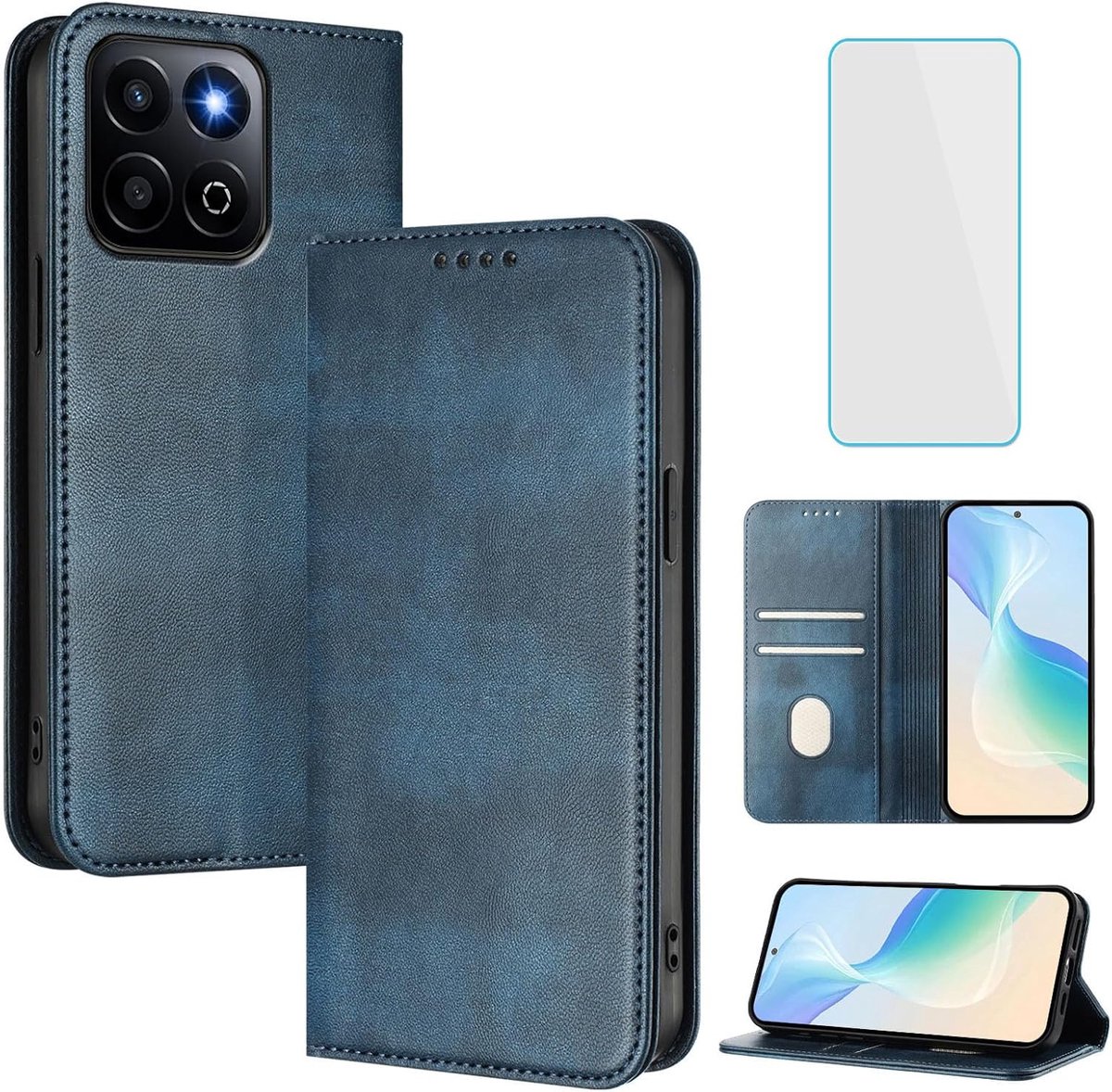 Hoesje voor Honor 400 Smart 5G Hoes Blauw