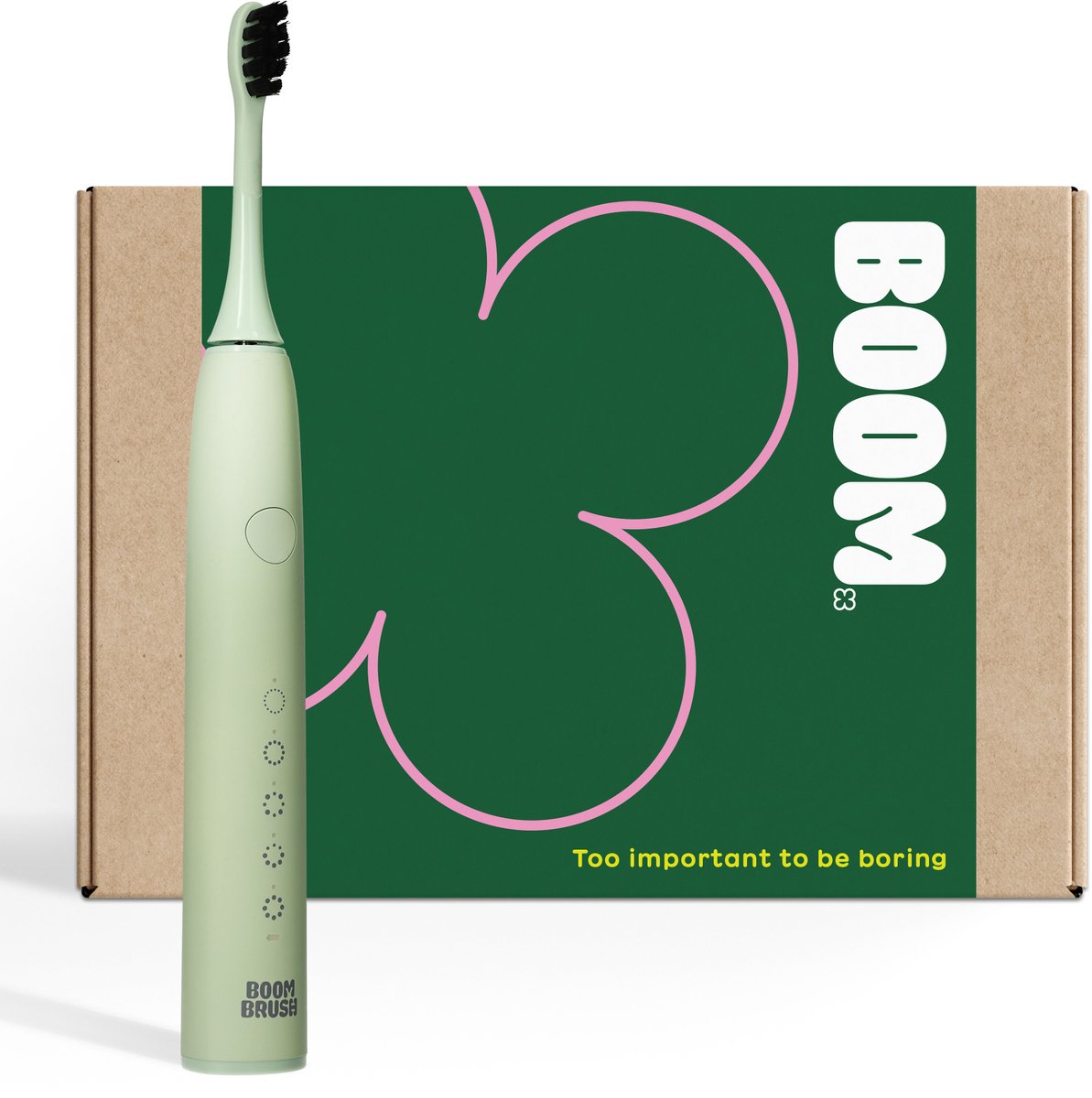 BOOM Elektrische Tandenborstel - 90 dagen Batterij - The Start Sage Groen - Sonische Tandenborstel - Duurzaam