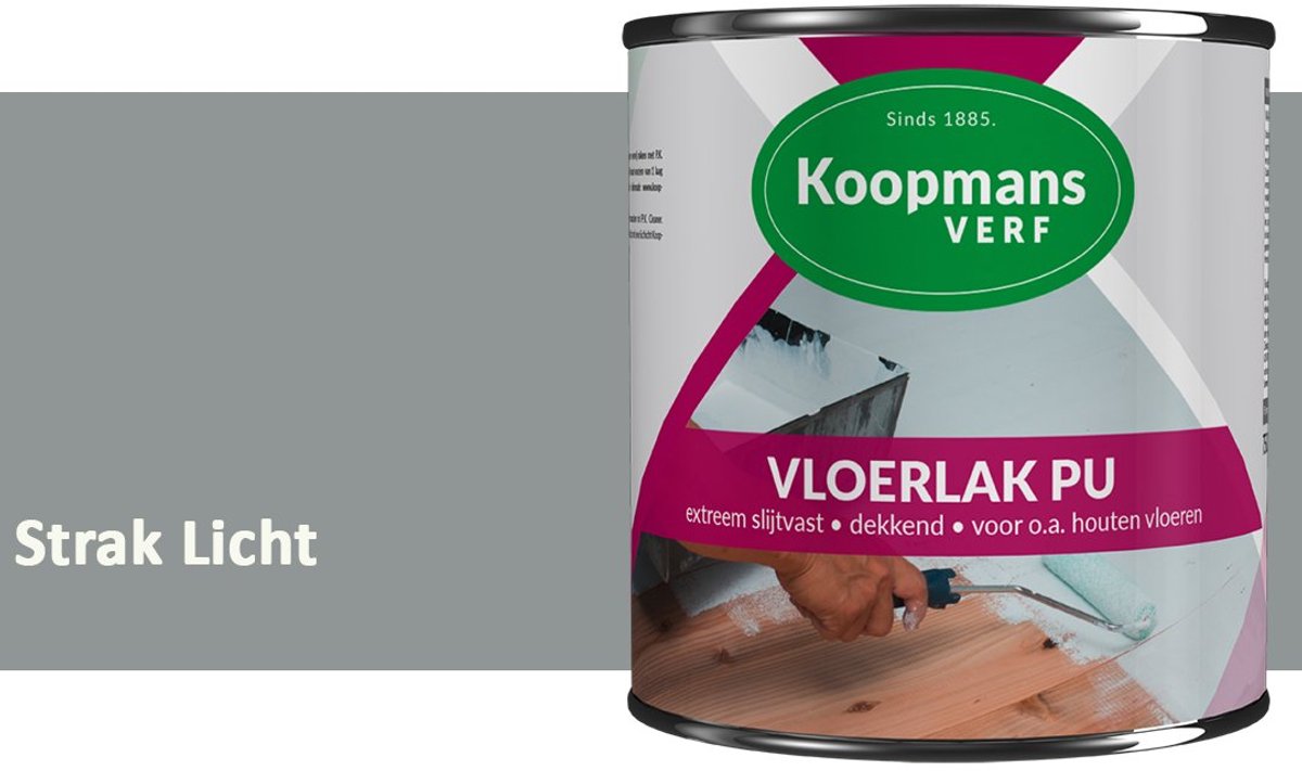 Koopmans Vloerlak PU Zijdeglans – Slijtvaste Lak voor Houten Vloeren, Trappen & Meubels – Krasvast – Binnen – Strak Licht – 750 ml