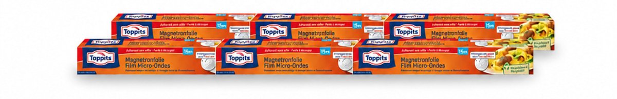 6 x Toppits – Magnetronfolie – 15 m - Voordeelverpakking - 6 stuks
