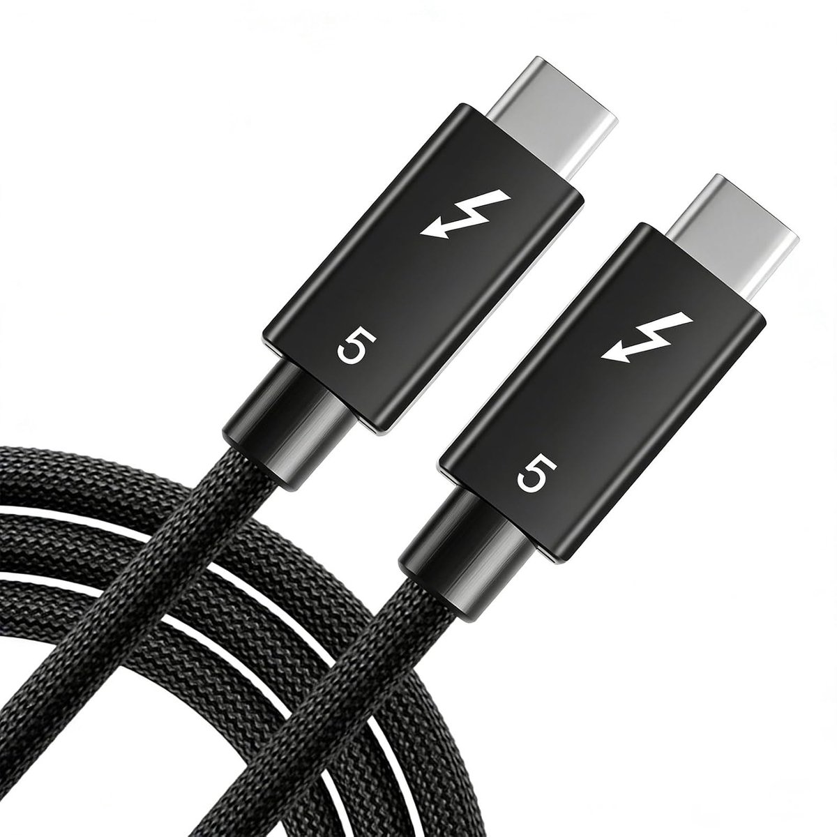 Thunderbolt 5-kabel, [Intel-gecertificeerd] 80Gbps Thunderbolt 5-kabel met 240W snelladen, 16K/8K-scherm, tot 120Gbps videobandbreedte voor MacBook, laptop, monitor, dockingstation (1,5m)