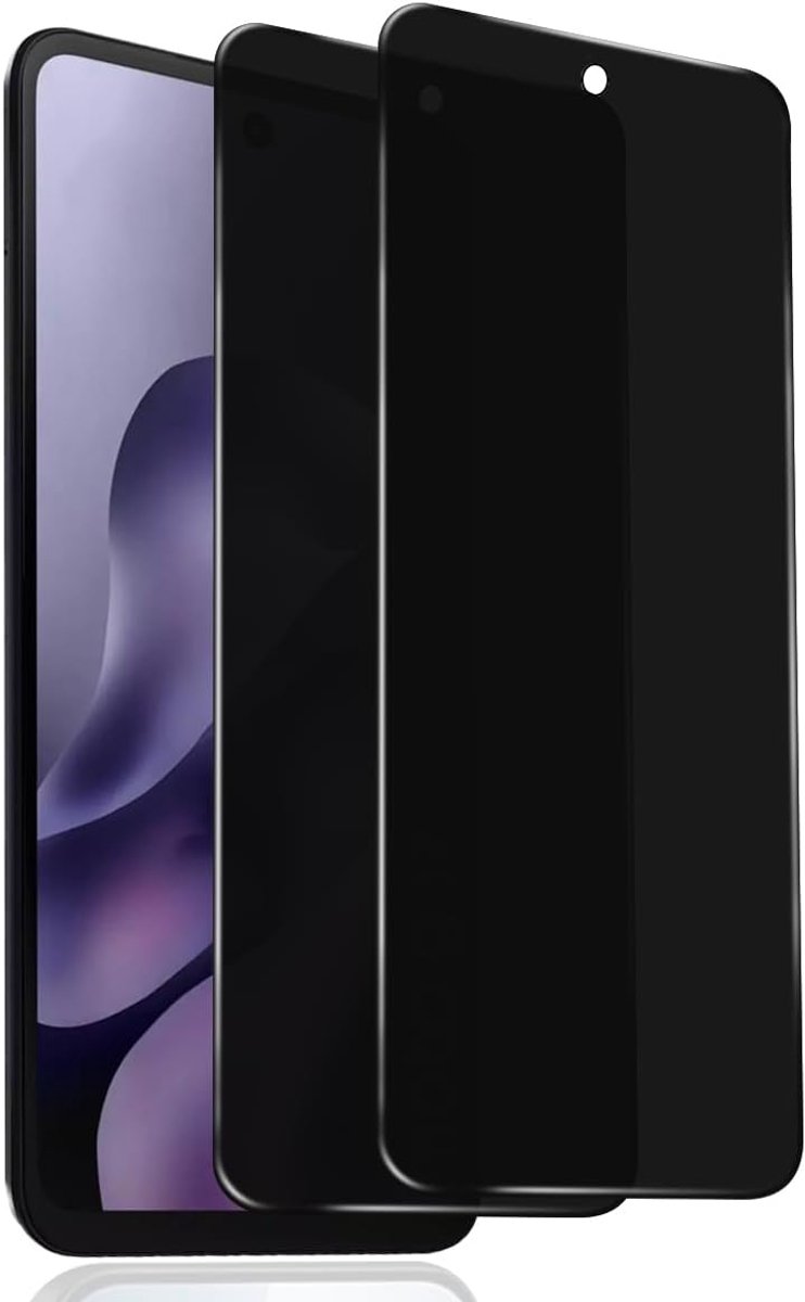 Volledig compatibel met Motorola Moto G17 / G17 Power 5G, gehard glas, 2 stuks, hardheid 9H, anti-spion, krasbestendig, zonder luchtbellen