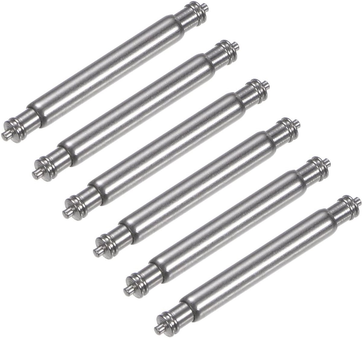 Stuk horlogeband schakelpennen, veerpennen voor horlogebandjes, dubbele rand pennen, 1.5 mm diameter, 20 mm lengte