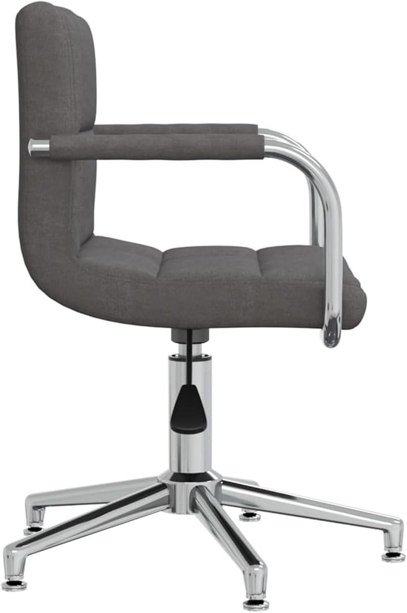Bureaustoel - in hoogte verstelbaar met gasveer, stoffen bekleding donkergrijs, 48 x 47 x (74,5-88,5) cm, ergonomisch voor volwassenen op kantoor
