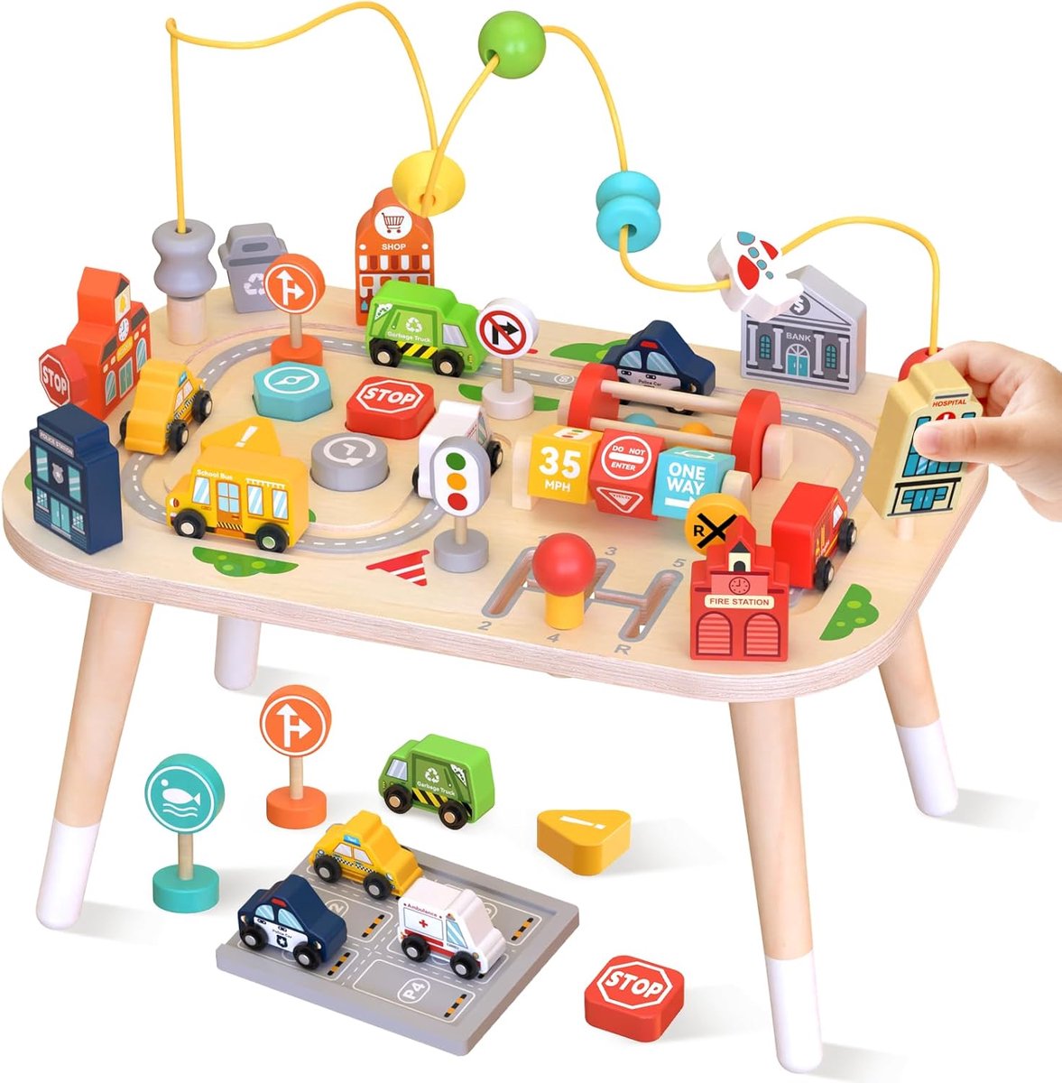 Houten zintuigtafel, Montessori-speelcentrum, educatief speelgoed