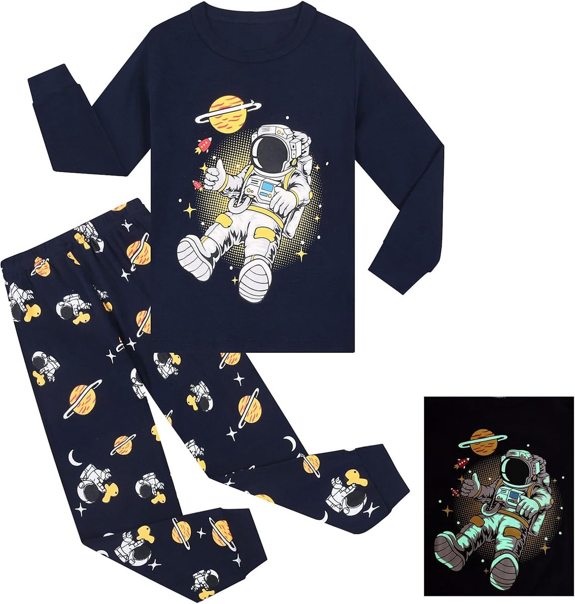 Pyjama Kinder pyjama Jongen Lange mouw Katoen Winter Kerst Nachtkleding 3-9 jaar
