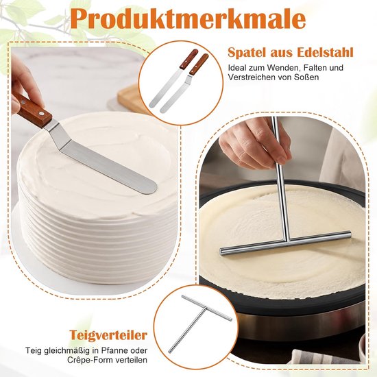 Verdeler set 4-delig – roestvrij staal & hout, spatel & siliconen kwast — afbeelding 4