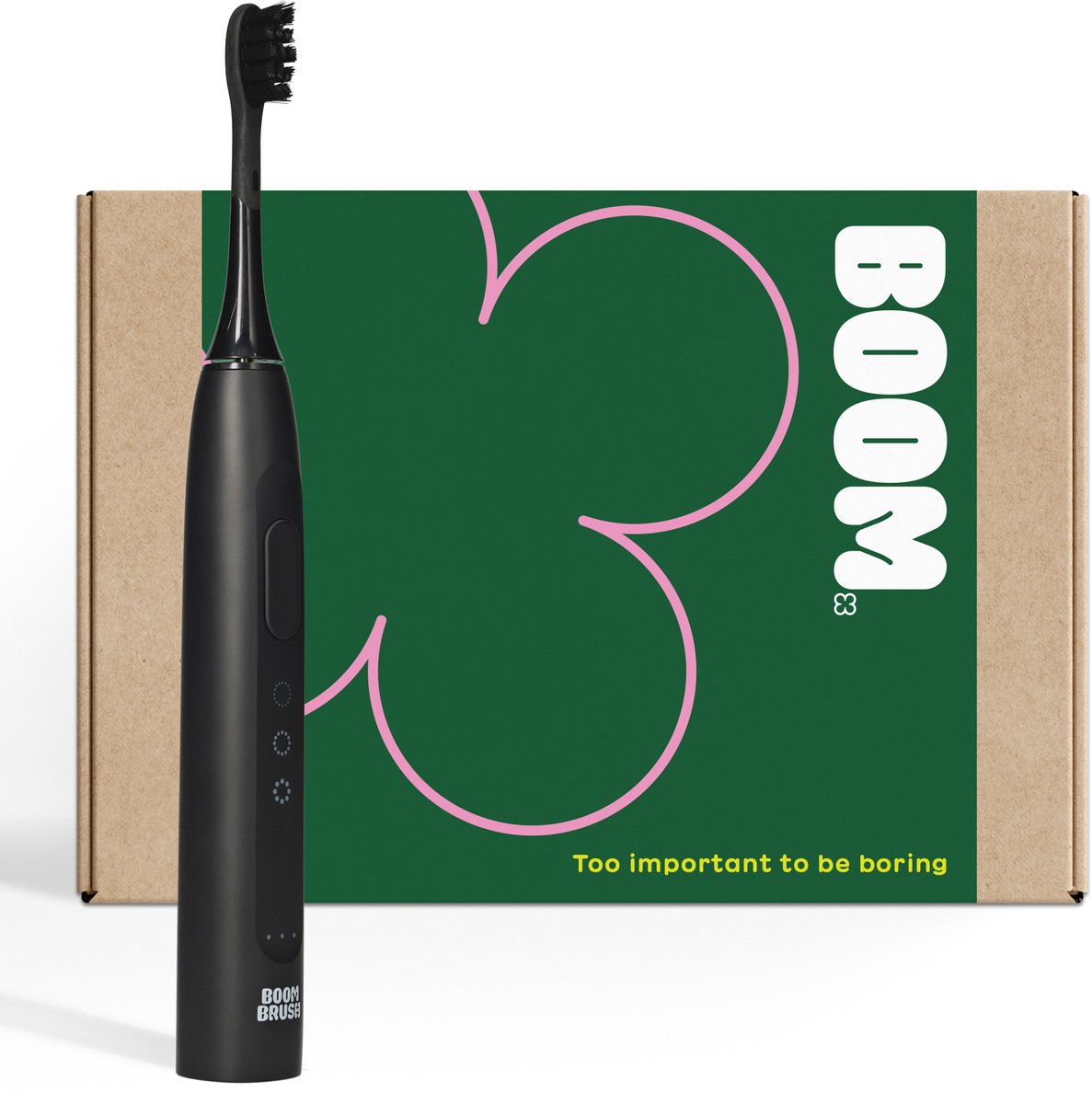 BOOM Elektrische Tandenborstel - 180 dagen Batterij - The Boost - Zwart - Sonische Tandenborstel - Duurzaam