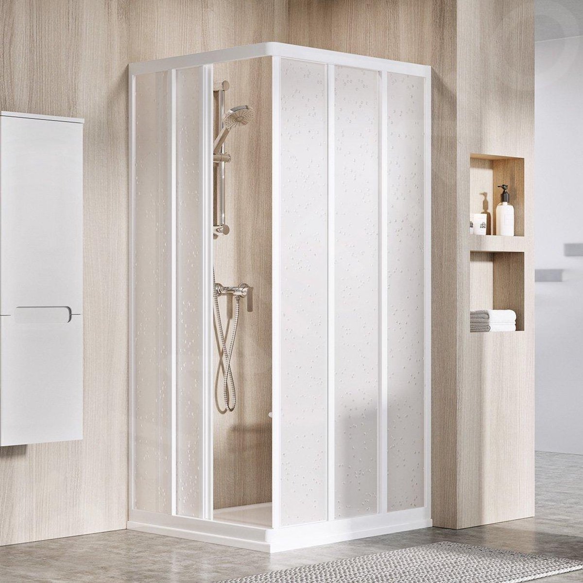 Douchedeur ASRV3-90, 870-890 mm, wit/Parel