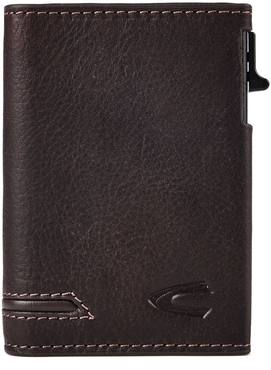 camel active kaarthoes Hill Credit Card Slider Dark Brown donkerbruin