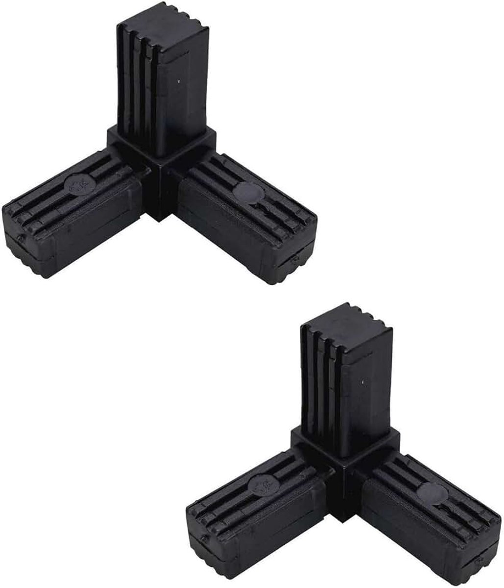 Verbindingsstuk voor vierkante buizen 3-weg hoek, plankprofiel, 30 mm x 2 mm