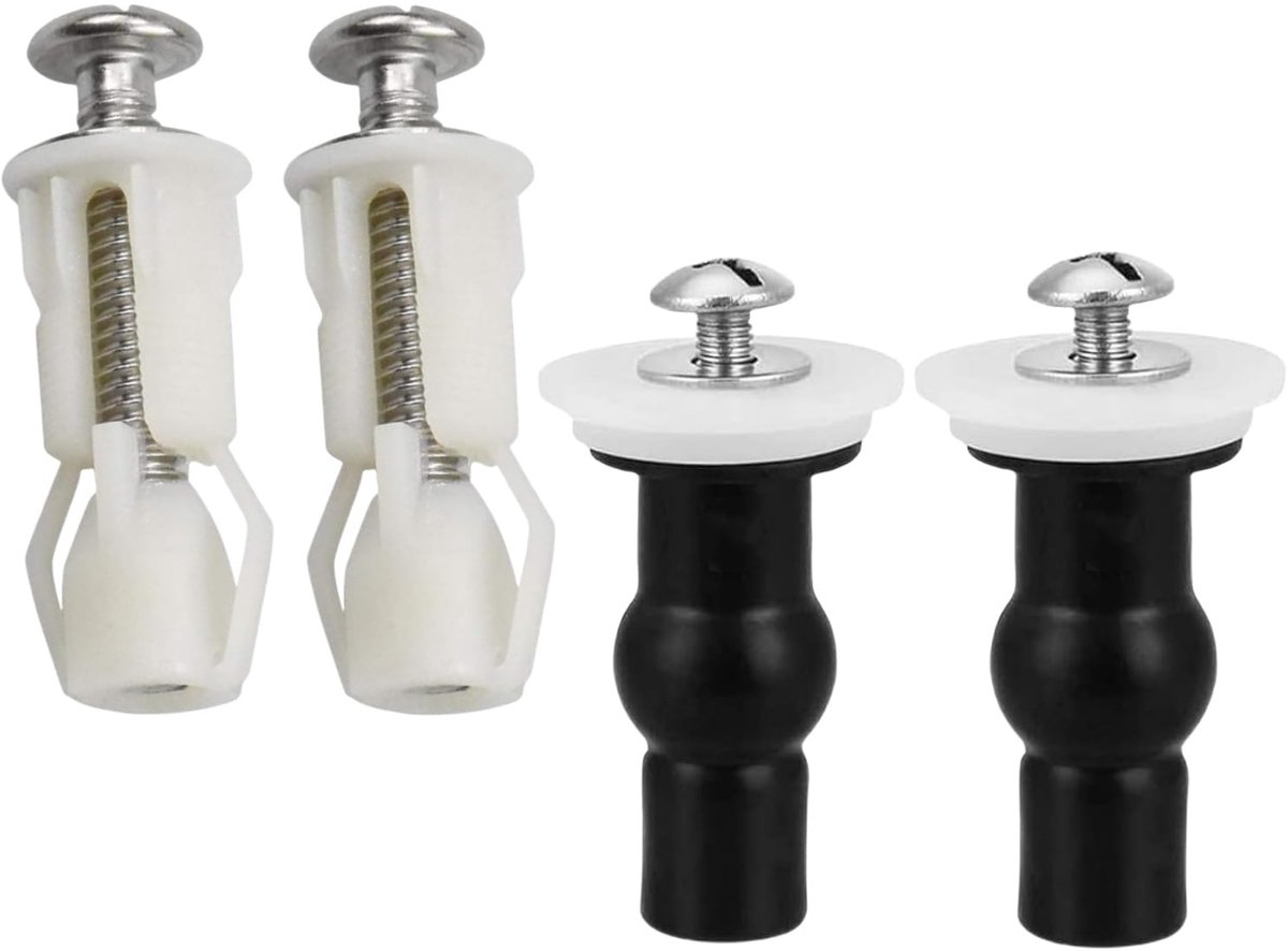 Toiletbrilbevestigingen, 4 stuks, accessoires voor wc-bril, scharnieren, gaten, uitbreiding voor wc-bril, bevestigingsschroeven, schroeven voor toiletbril, reparatie, accessoires