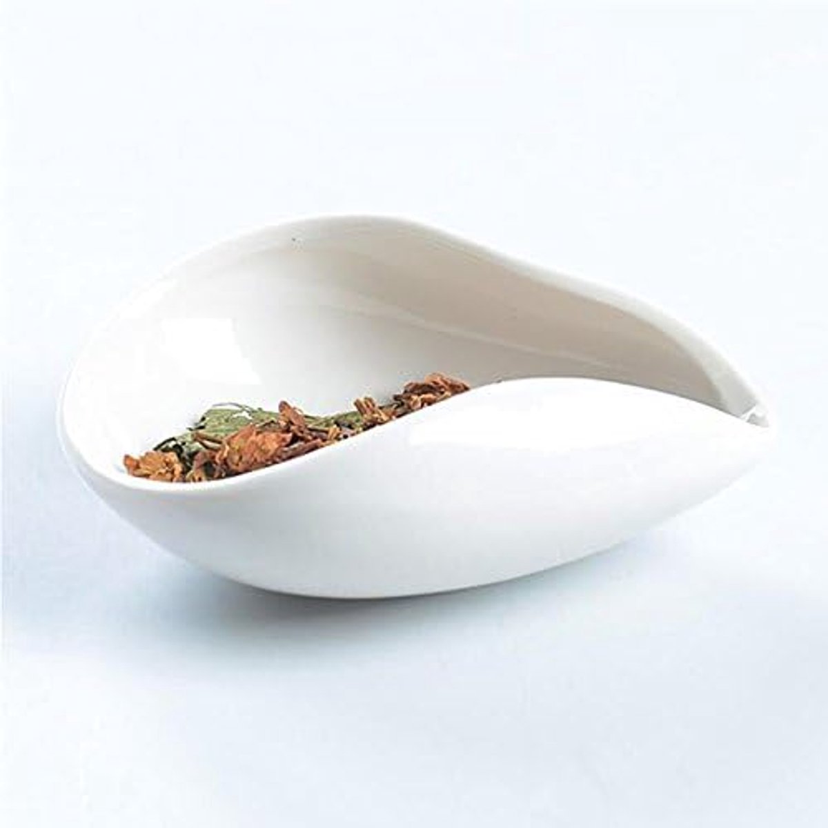 11x4CM Wit Porselein Cha He Theevat -Koffieboon Weegdienblad-Losse Blad Thee Presentatie-Thee Accessoire - Thee Scoop