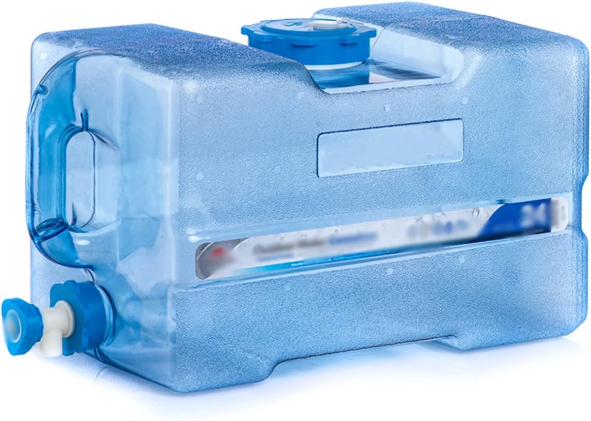 Wateropslagemmer, wateropslagtank noodsituatieopslag, outdoor draagbare plastic emmer met kraan, grote capaciteit (maat: 24L)