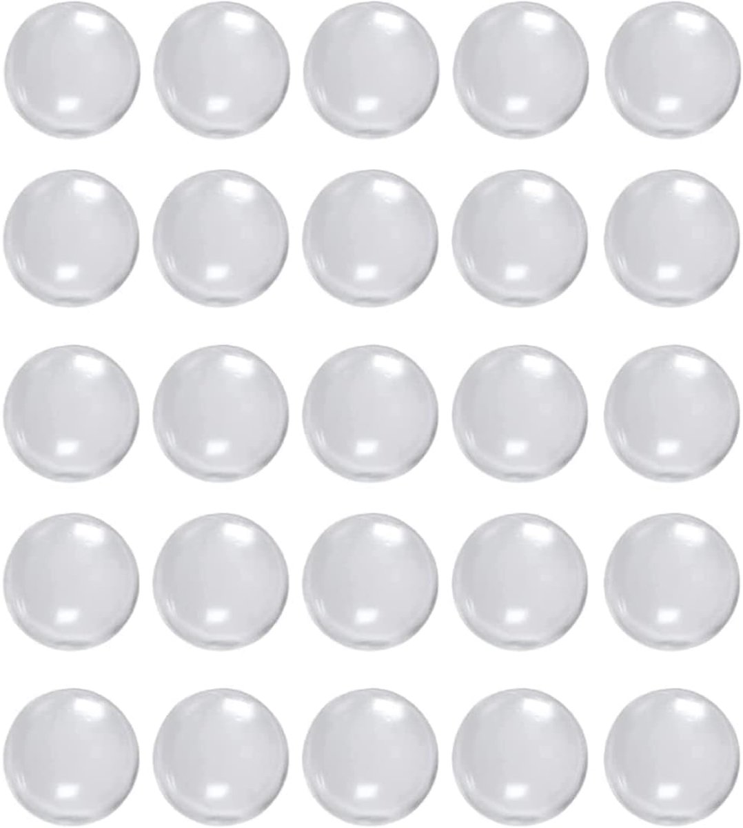 Rubberen buffers van transparante siliconen, diameter 7 mm, dikte 1,5 mm, voor deuren, meubels, laden, kasten, ramen, 25 stuks